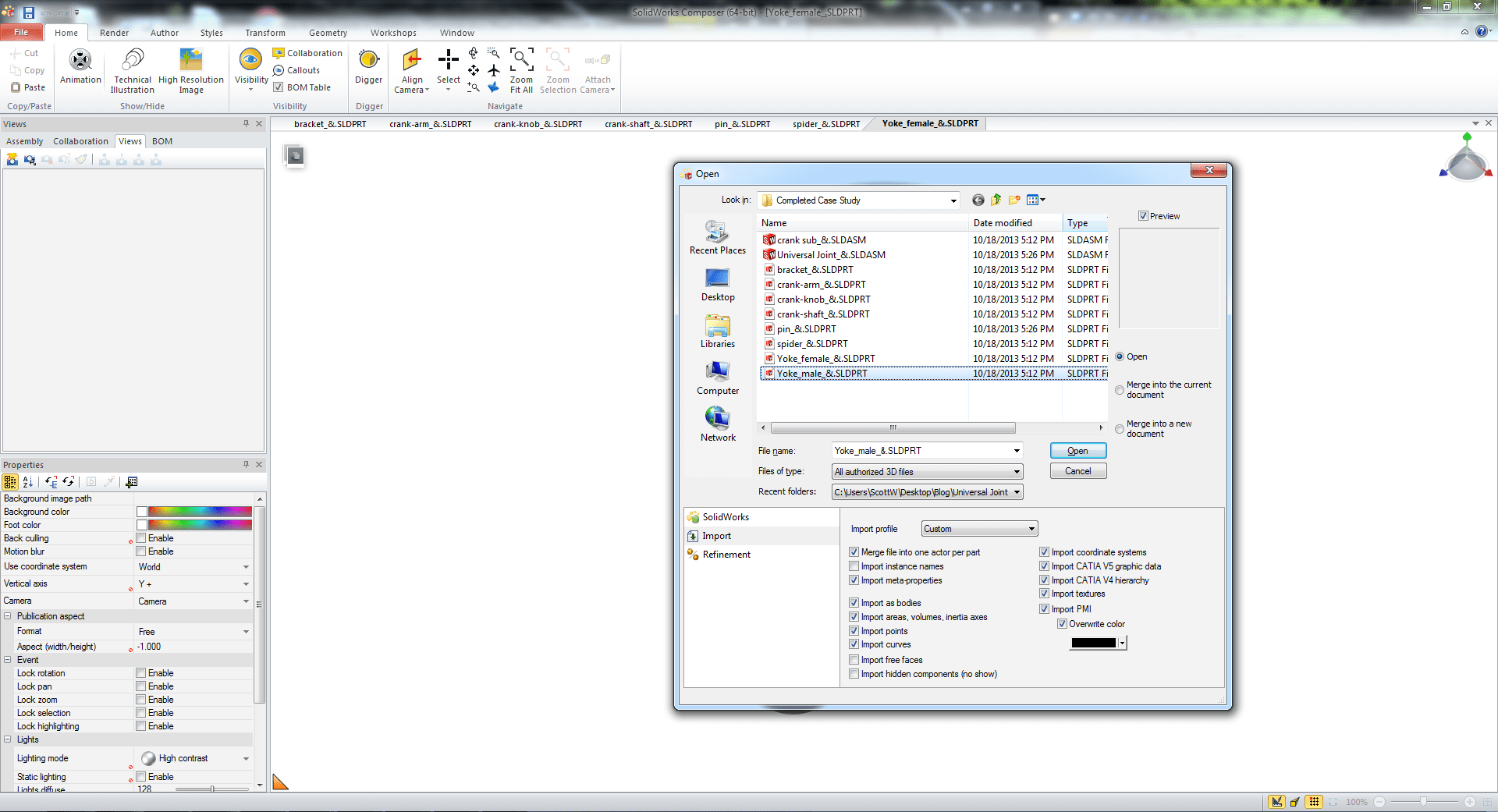SOLIDWORKS Composer Projects - step 2