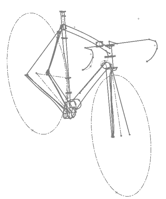Bicycle frame - gray silhouette 
