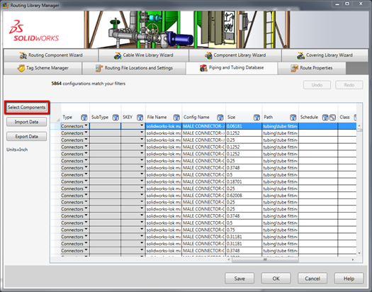 SolidWorks Routing - Piping and Tubing - select components SolidWorks Routing - Piping and Tubing - select components