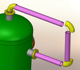 SOLIDWORKS Routing - Flange Orientation