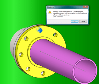 SOLIDWORKS Routing - Flange Orientation