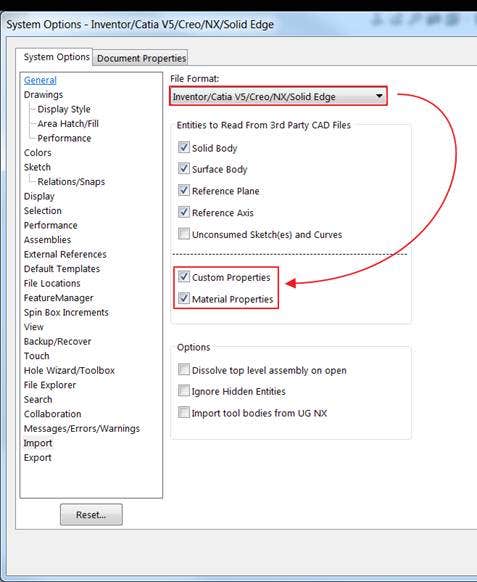 What’s New SOLIDWORKS 2018: 3D Interconnect Imports Custom Properties and Material