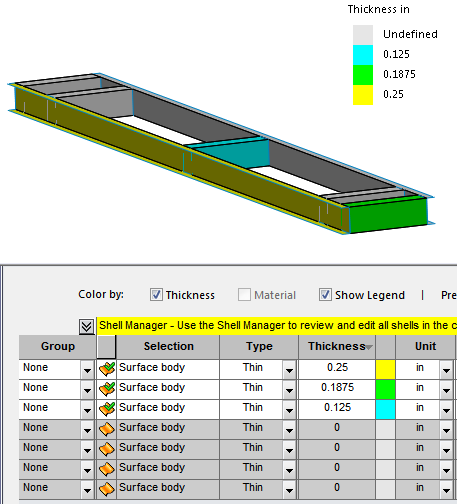 Shell Manager - SolidWorks 2015 - Simulation