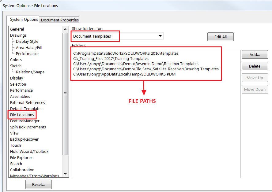 SOLIDWORKS: File Locations - Creating Custom Templates - Image 4
